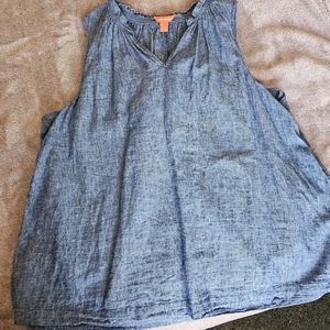 Jean sleeveless top